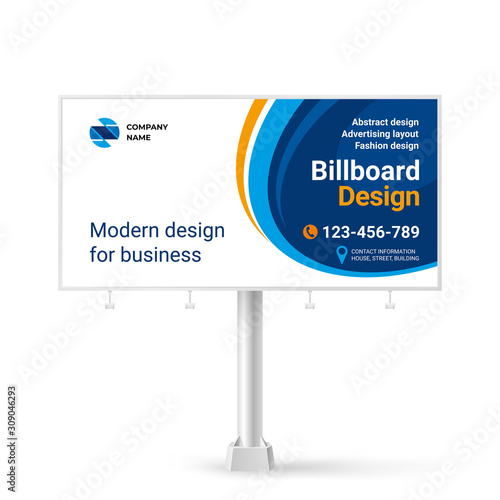 The design of the Billboard, creative design of a banner for outdoor advertising