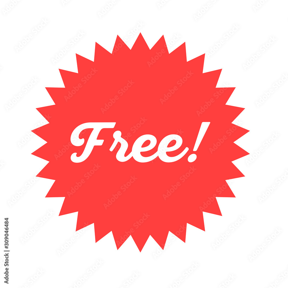 Free red badge. Offer Promotion star. Free red badge. Offer Promotion star.