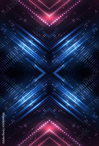 Neon lights background. Abs...
