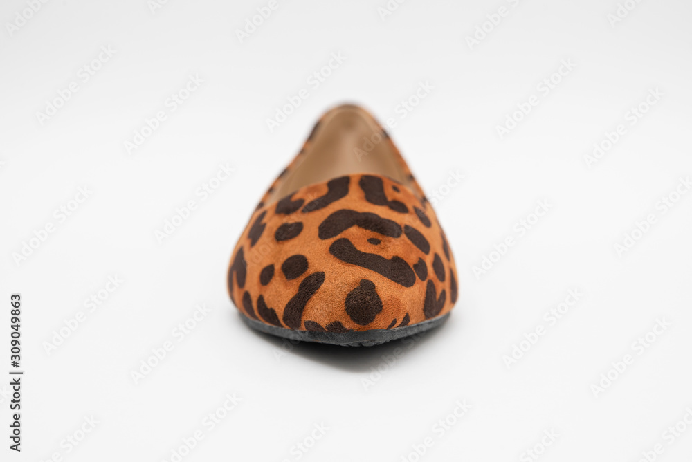 cheetah shoes on white background cheetah shoes on white background
