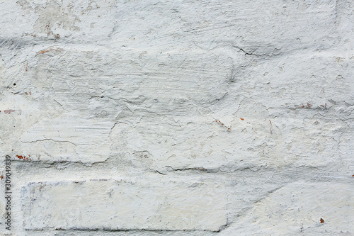 Old Exterior Brick Wall Painted White