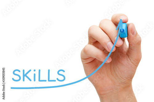 Growing Skills Graph Education Concept photo