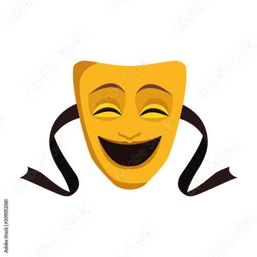 Comedy theater mask icon