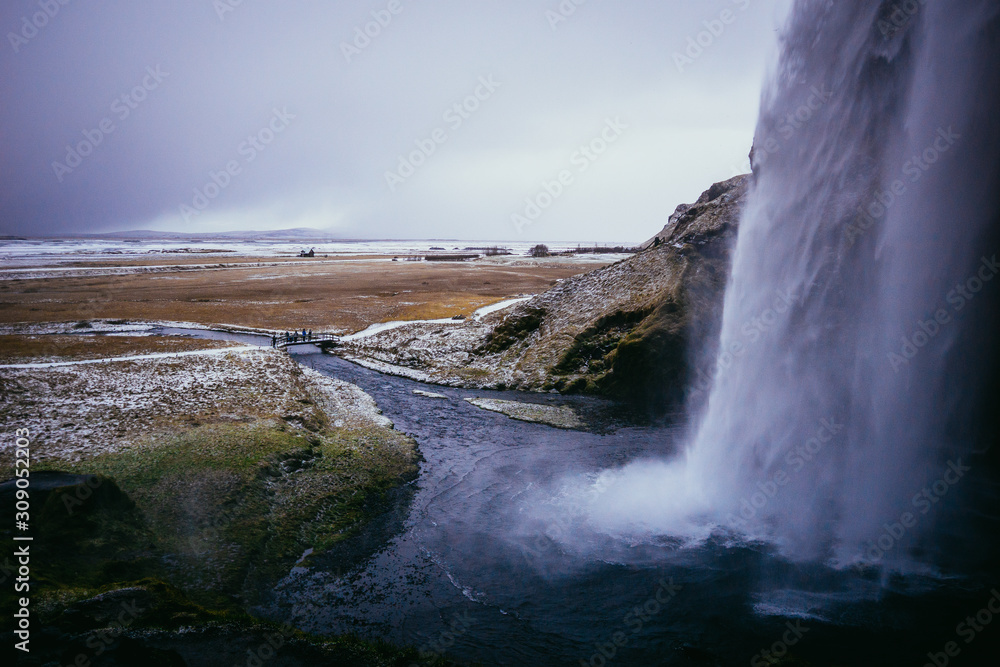 Iceland Winter Landscape seljalandsfoss
