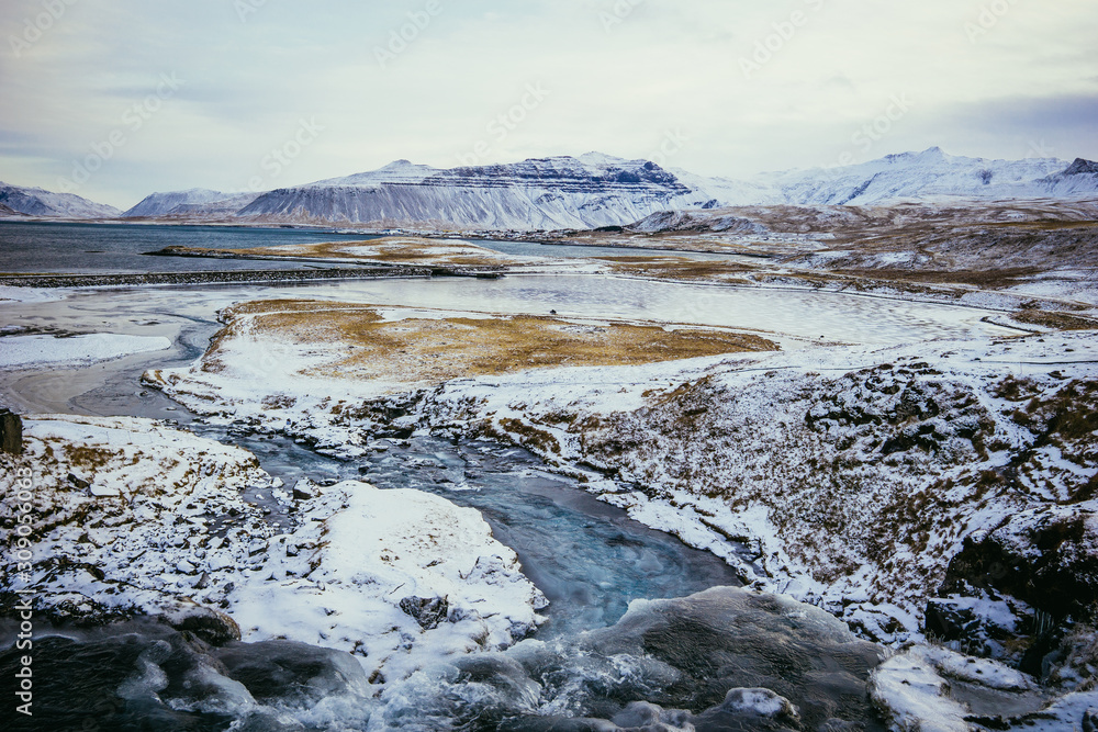 Iceland Winter Landscape Kirkufell Iceland Winter Landscape Kirkufell