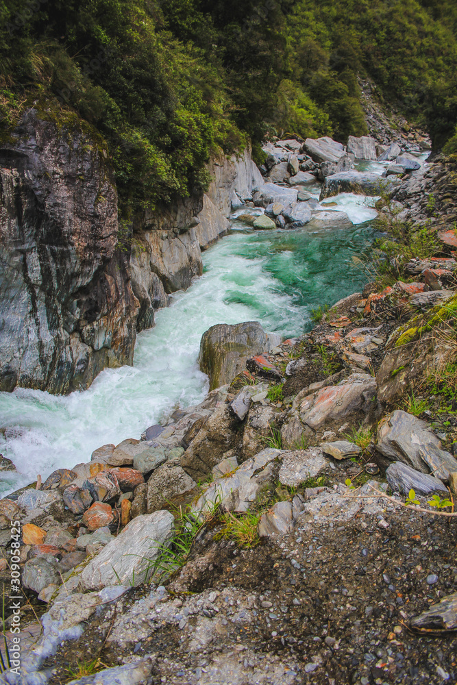 Fototapeta premium Gates of Haast in Mount Aspiring National Park, South Island, New Zealand