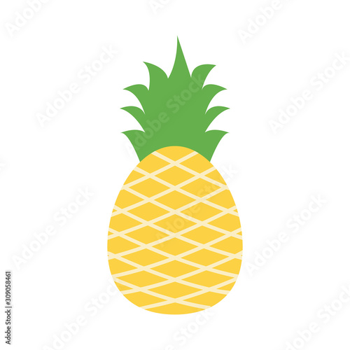 Pineapple sweet fruit vector icon illustration isolated on the background