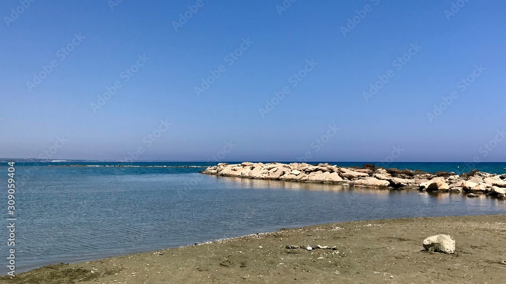 beach and blue sea