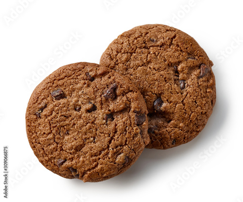 Obraz na płótnie two chocolate cookies