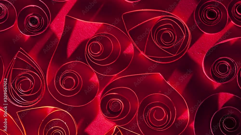 Spinning over decoration of quiling from paper Spinning over decoration of quiling from paper