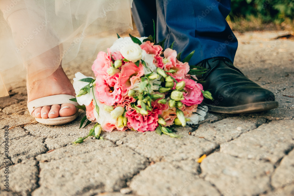 bride and groom shoes with flowers bride and groom shoes with flowers