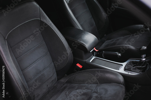 Alcantara seats in modern car © kucheruk