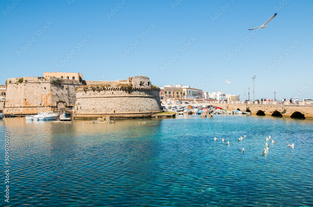 Naklejka premium Angioino Aragonese castle of Gallipoli, Salento, Italy