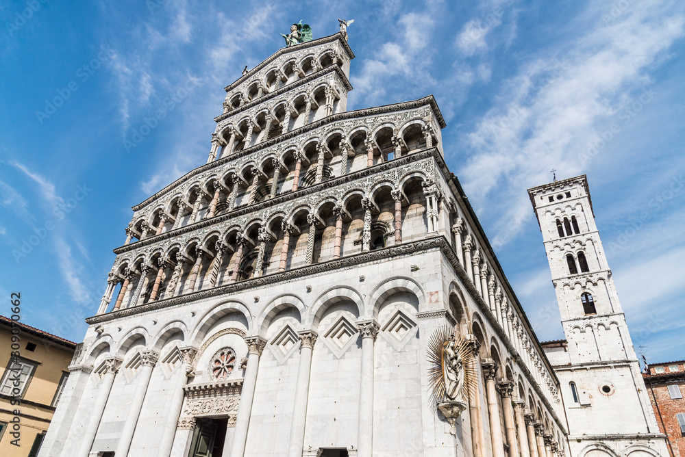 San Martin cathedral in the ancient town of Lucca, Italy
