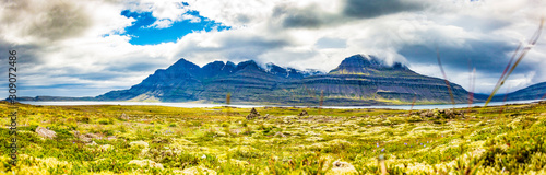 Picture of wild and deserted nature in eastern iceland in summer