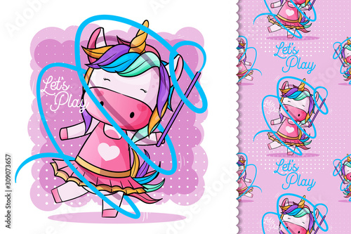 cute unicorn dancing ballet for kids