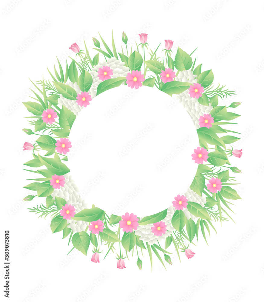 Floral frame decoration