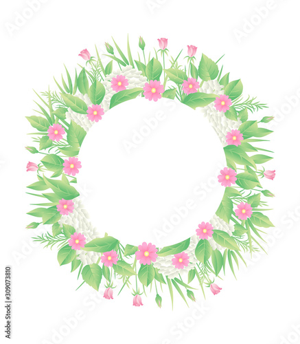 Floral frame decoration