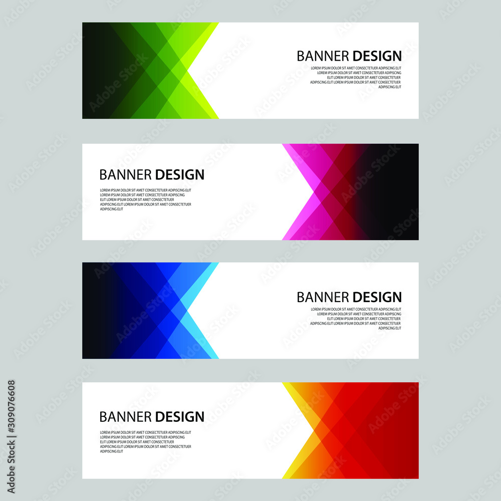 Naklejka premium Vector Abstract design banner web template