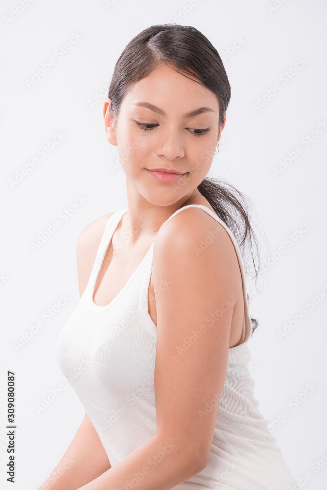 beautiful young woman with clean fresh skin. facial treatment . cosmetology , beauty and spa . beautiful young woman with clean fresh skin. facial treatment . cosmetology , beauty and spa .