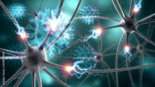 Tableau sur toile Nerve cell.