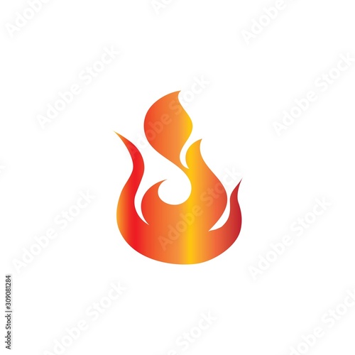 Fire flame vector illustration design template logo icone