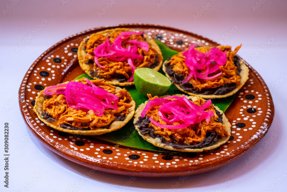 Comida Mexicana México Panuchos Cochinita Pibil Comida Mexicana México Panuchos Cochinita Pibil