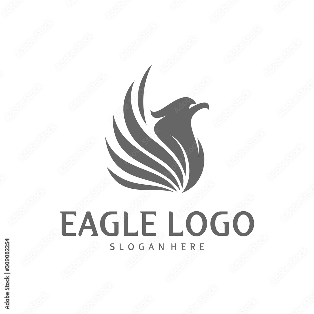 Eagle logo design vector, Phoenix logo concept, Simple Eagle logo template, Icon Symbol, Creative design Eagle logo design vector, Phoenix logo concept, Simple Eagle logo template, Icon Symbol, Creative design