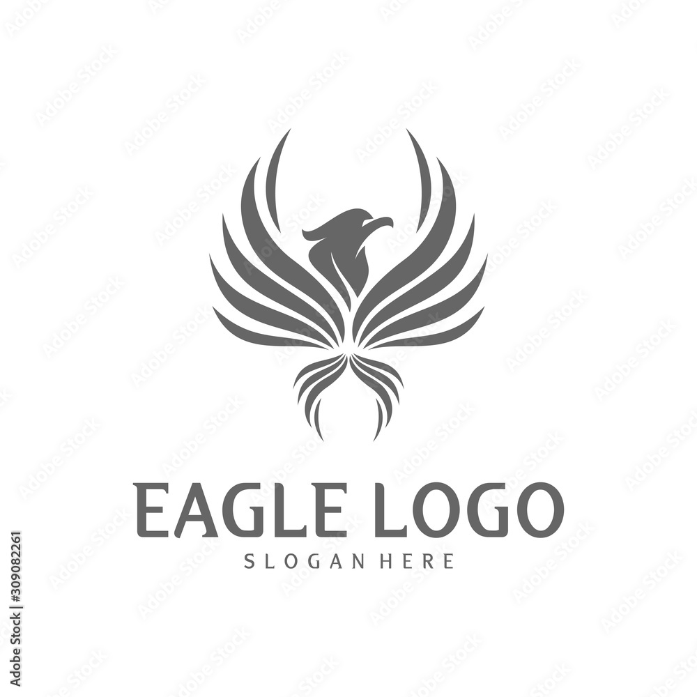 Eagle logo design vector, Phoenix logo concept, Simple Eagle logo template, Icon Symbol, Creative design Eagle logo design vector, Phoenix logo concept, Simple Eagle logo template, Icon Symbol, Creative design