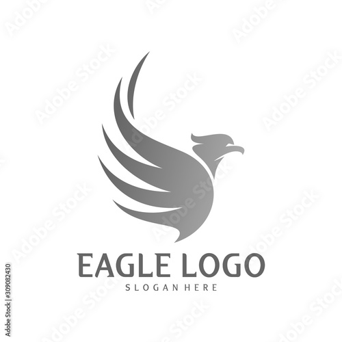 Eagle logo design vector, Phoenix logo concept, Simple Eagle logo template, Icon Symbol, Creative design