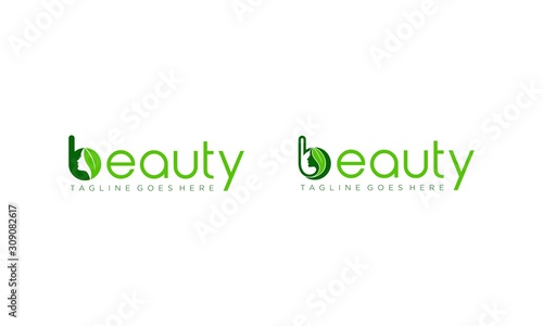Beauty logo design concept on white background