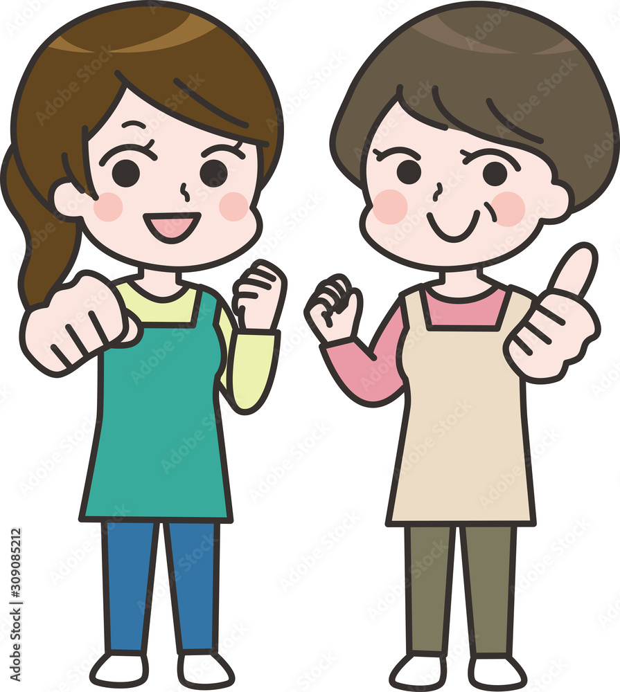 女性達_エプロン04