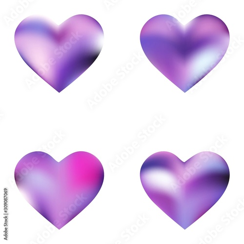 Kit of chromatic backgrounds hearts.