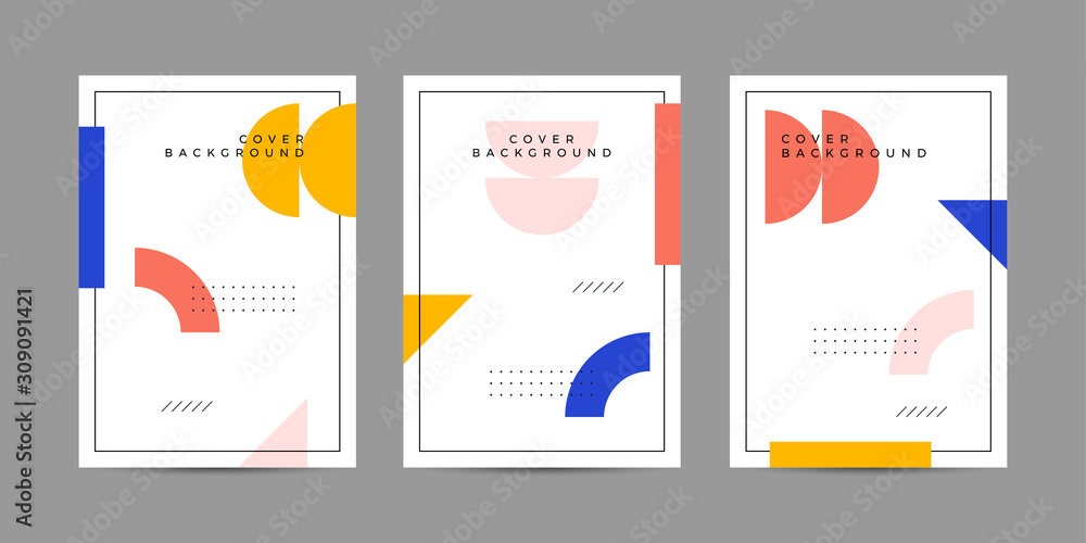 Covers with trendy minimal design. Cool geometric backgrounds for your design. Applicable for Banners, Placards, Posters, Flyers etc. Eps10 vector template. Covers with trendy minimal design. Cool geometric backgrounds for your design. Applicable for Banners, Placards, Posters, Flyers etc. Eps10 vector template.
