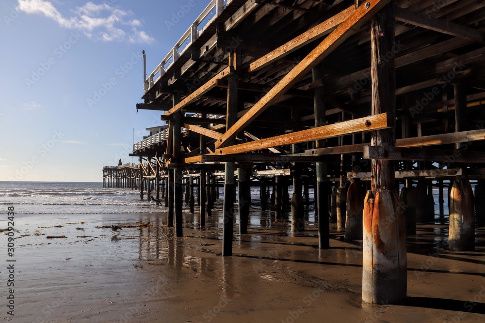 Pacific Beach Pier during the holidays in December