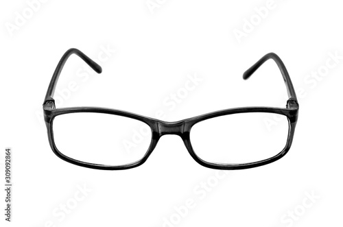 Spectacles ,Black glasses isolated on white with clipping path
