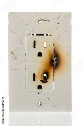 fire hazard outlet photo