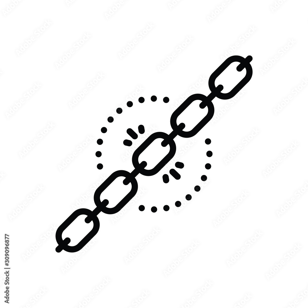 Black line icon for chain Black line icon for chain