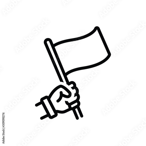 Black line icon for oppose