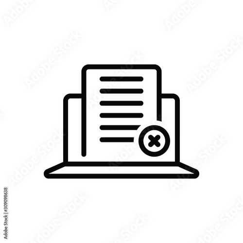 Black line icon for deny 