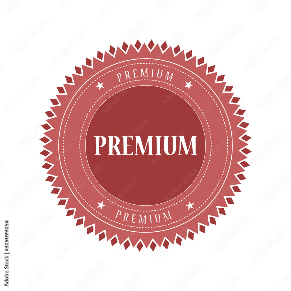 Grunge white premium round rubber seal stamp on white background Grunge white premium round rubber seal stamp on white background