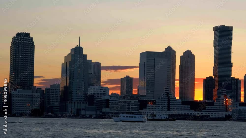spectacular sunset in Manhattan, we love USA spectacular sunset in Manhattan, we love USA