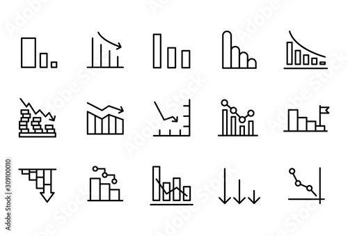 Simple set of loss modern thin line icons.
