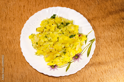 A tasty yellow tapioca (Kappa) on the plate