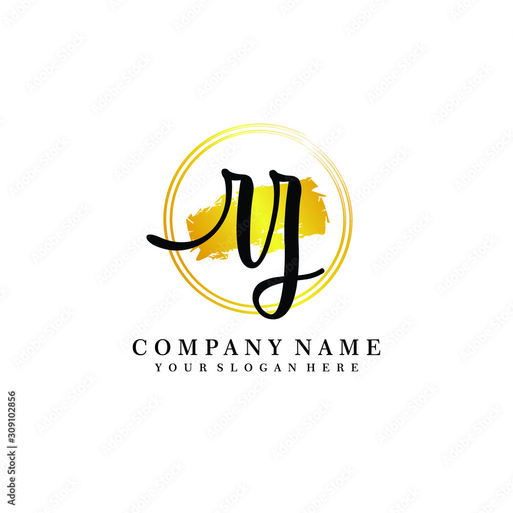 Initial RZ handwriting logo, and brush circle template Initial RZ handwriting logo, and brush circle template