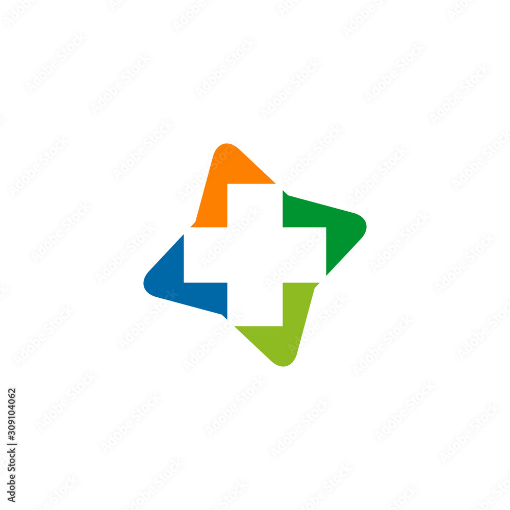 Obraz premium Medical and health care icon logo design vector template