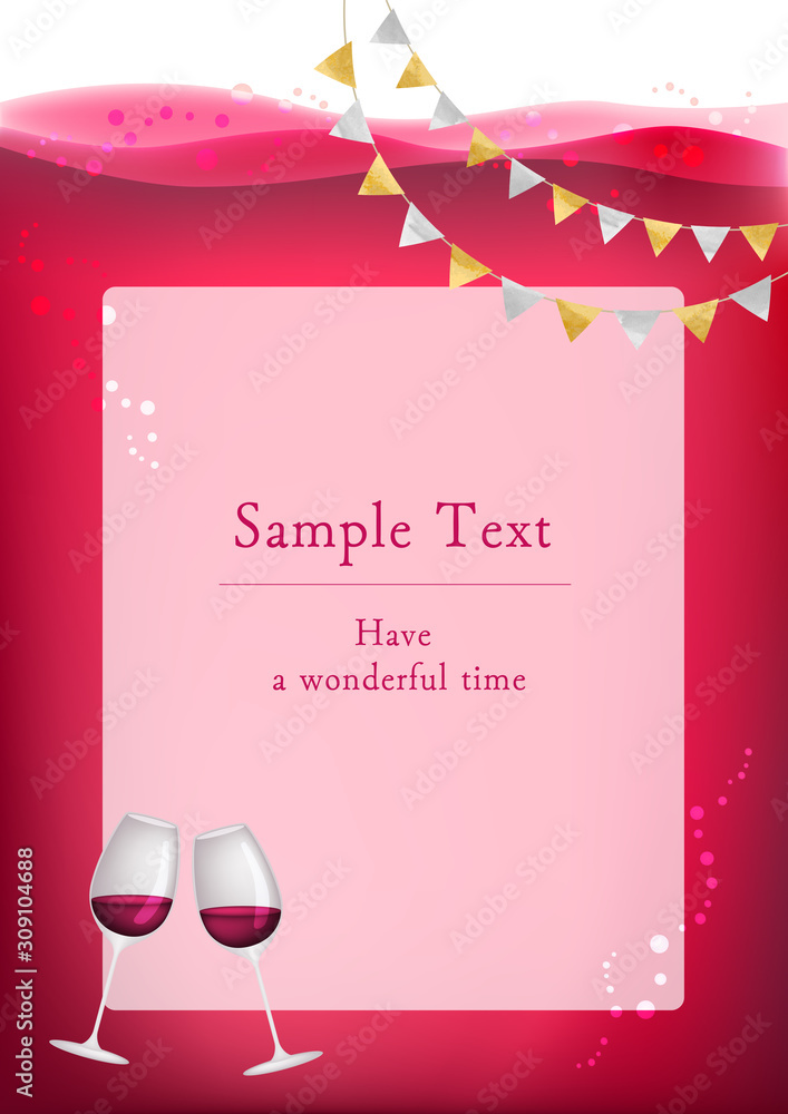 フレーム 枠 カクテル スパークリングワイン ワイン ベクター イラスト ドリンク Stock Vektorgrafik Adobe Stock