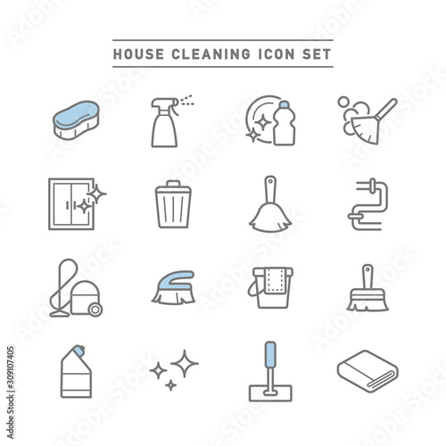 HOUSE CLEANING ICON SET