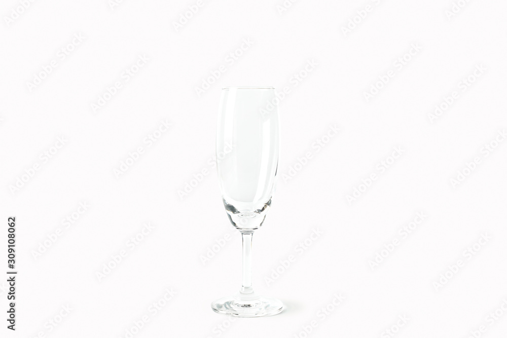 Champagne glass on isolated white background Champagne glass on isolated white background