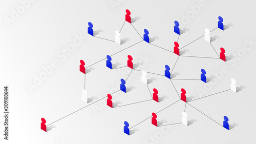 Social network people icon connecting